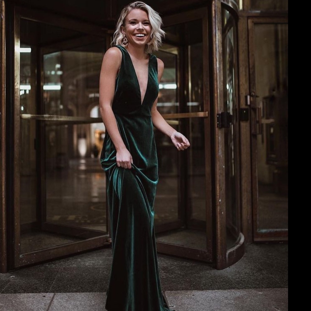 Jenny Yoo velvet gown